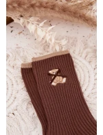 Bavlněné ponožky pruhované s model 21786942 medvídkem - Aura.via