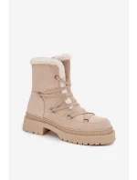 Dámské sněhule s kožíškem Irmara – béžové Dámské sněhule s kožíškem Irmara – béžové