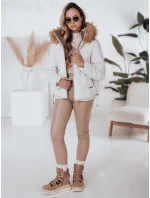 Dámská prošívaná zimní bunda COLDLIKE s kapucí bílá FashionStreet TY5002 Dámská prošívaná zimní bunda COLDLIKE s kapucí bílá FashionStreet TY5002