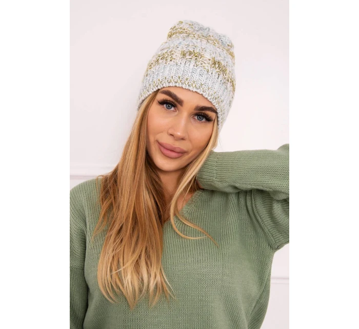 Fleecová čepice Melisa K241 mint+olive