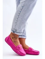 Dámské módní semišové mokasíny růžové model 21625591 - Boto