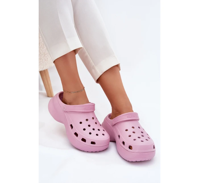 Dámské Plážové Sandály Na Masivní Podešvi Big Star model 21703077 Růžové - Big Star Shoes Dámské Plážové Sandály Na Masivní Podešvi Big Star model 21703077 Růžové - Big Star Shoes
