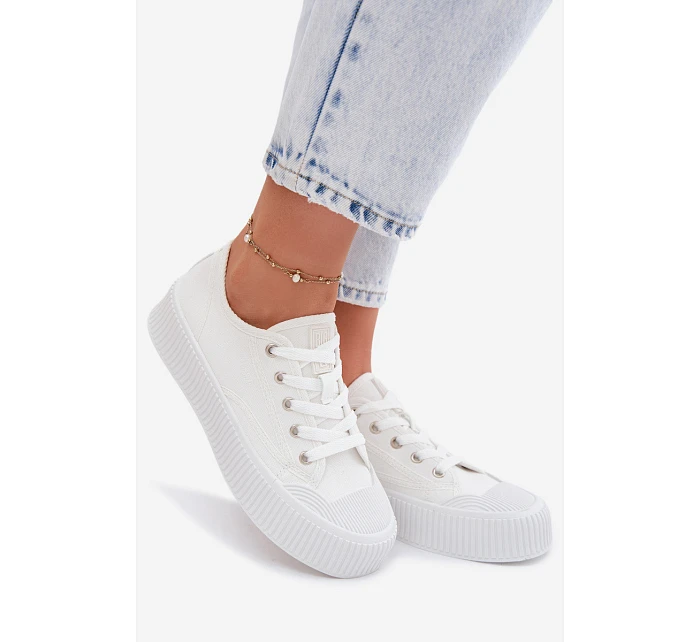 Dámské tenisky na platformě Big Star TT274269 Bílé