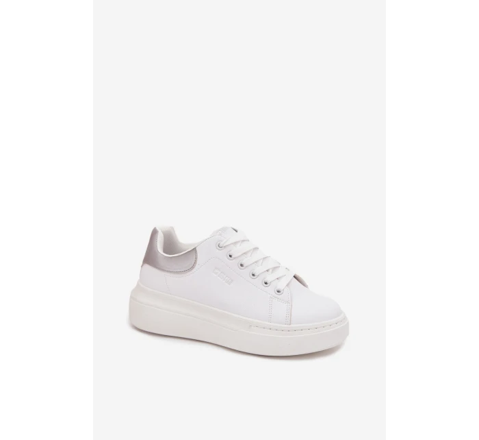 Dámské tenisky na platformě Big Star – bílo-stříbrné Dámské tenisky na platformě Big Star – bílo-stříbrné