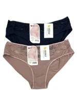 Dámské kalhotky 26097 A'2 béžová/černá - DC Girl
