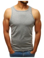 Pánské tílko bez potisku šedé model 21962221 - Dstreet