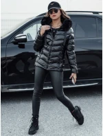 Dámská prošívaná zimní bunda s kapucí černá model 21980384 - Dstreet