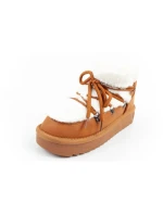 dámské sněhové boty zimní módní model 21395332 zateplené hnědé pro kotníkové dámské - D.Franklin