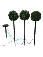 SADA SOLÁRNÍCH SVĚTEL 3 BOXWOOD KOULE 27 VEDL