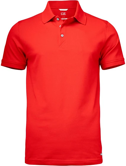 Cutter & Buck Advantage Polo Men Pánské piqué polo 68.4418 red Cutter & Buck Advantage Polo Men Pánské piqué polo 68.4418 red