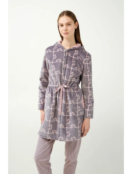 Župan s kapucí na zip model 20516594 - Vamp