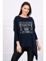 Darling tunika s potiskem námořnická modř S/M - L/XL Darling tunika s potiskem námořnická modř S/M - L/XL