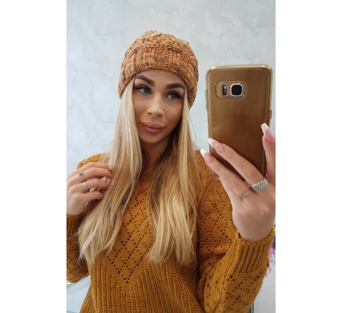 Dámská čepice Eliza model 18750865 hnědá - K-Fashion Dámská čepice Eliza model 18750865 hnědá - K-Fashion