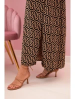 Dámské šaty na ramínka s model 21117273 vzorem camel - K-Fashion