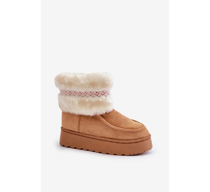 Dámské Sněhule Na Platformě S Kožešinou A Vzorem Camel model 21678814 - Boto Dámské Sněhule Na Platformě S Kožešinou A Vzorem Camel model 21678814 - Boto