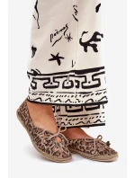 Ploché baleríny z přírodní kůže leopardí model 21686530 hnědé - Zazoo