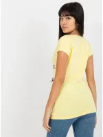 T shirt EM TS HS 21 model 21195972 jasny żółty - FPrice T shirt EM TS HS 21 model 21195972 jasny żółty - FPrice
