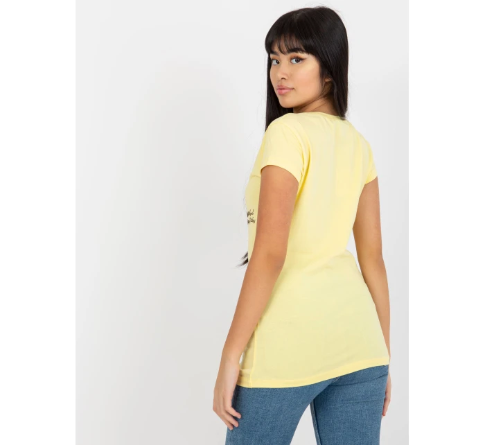 T shirt EM TS HS 21 model 21195972 jasny żółty - FPrice T shirt EM TS HS 21 model 21195972 jasny żółty - FPrice