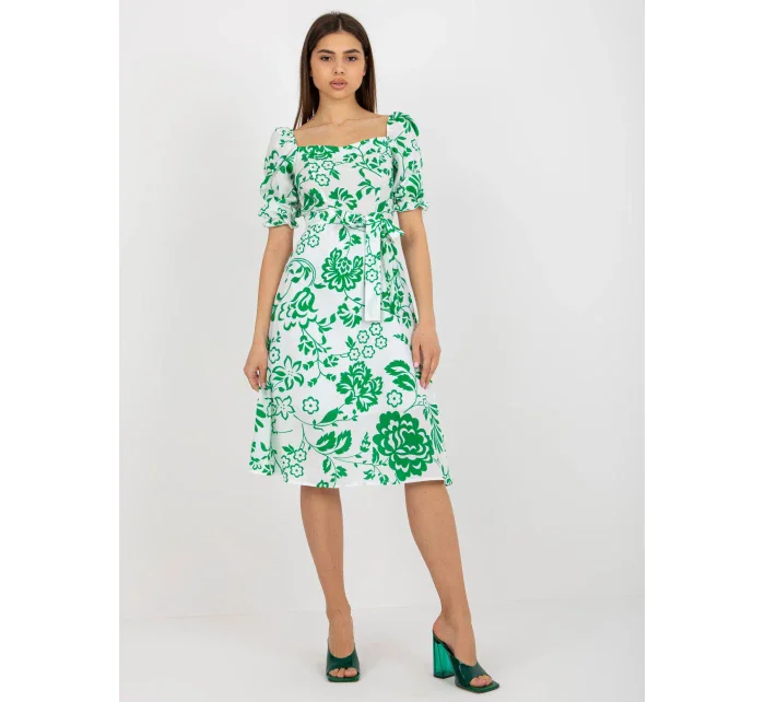 LK SK 508944 šaty.45P bílá zelená