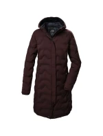 Dámská prošívaná bunda Killtec KOW 9 s kapucí dlouhá bordó (41806/447) -Killtec Dámská prošívaná bunda Killtec KOW 9 s kapucí dlouhá bordó (41806/447) -Killtec