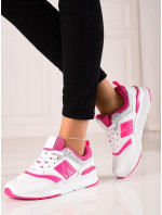 Luxusní dámské růžové  tenisky bez podpatku