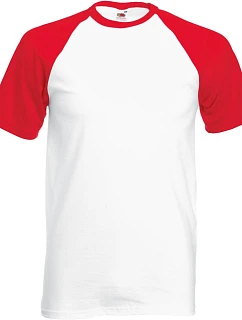 Fruit of the Loom Baseball T Raglánové tričko 16.1026 white/red