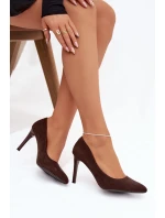 Eko semišové lodičky Sergio Leone 1336 čokoládové Eko semišové lodičky Sergio Leone 1336 čokoládové