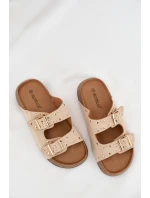 Dámské pantofle se zlatými a knoflíky model 21919013 - Boto Dámské pantofle se zlatými a knoflíky model 21919013 - Boto