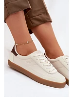 Dámské tenisky z eko kůže Big Star TT274311 světle béžové