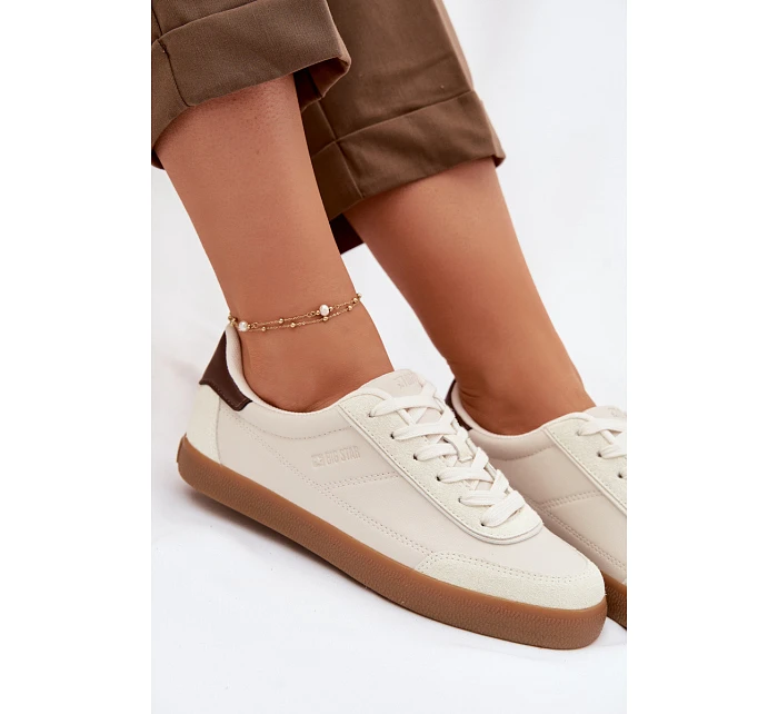 Dámské tenisky z eko kůže Big Star TT274311 světle béžové