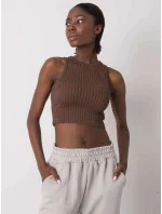 Dámský top TK RP TP 333435.19P tmavě hnědý