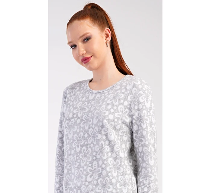 Dámské domácí šaty s dlouhým rukávem Flowers Dámské domácí šaty s dlouhým rukávem Flowers