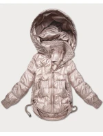 růžová bunda pro přechodné období se stahovacími boky model 21756265 - S'WEST