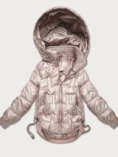 růžová bunda pro přechodné období se stahovacími boky model 21756265 - S'WEST