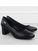 Černé lodičky na jehlovém podpatku Sergio Leone PB178