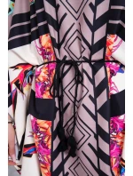 Netopýří šaty vázané v pase cappuccino Netopýří šaty vázané v pase cappuccino