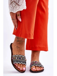 Dámské zdobené pantofle Černá model 21616573 - Boto