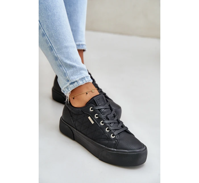 Dámské tenisky na platformě zateplené Big Star OO274A465 Černé Dámské tenisky na platformě zateplené Big Star OO274A465 Černé