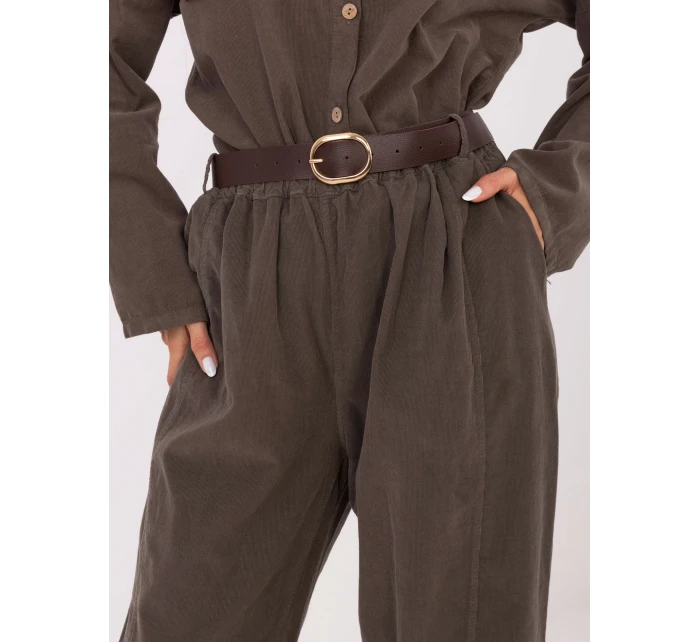 Spodnie IT SP model 21749909 ciemny khaki - FPrice Spodnie IT SP model 21749909 ciemny khaki - FPrice