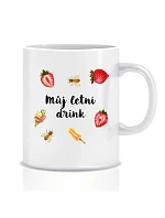 Personalizovaný klasický bílý keramický hrníček 300 ml s letním mixem Personalizovaný klasický bílý keramický hrníček 300 ml s letním mixem