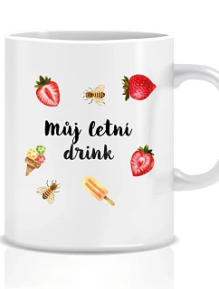 Personalizovaný klasický bílý keramický hrníček 300 ml s letním mixem