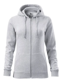 Trendy Zipper mikina dámská světle šedý melír
