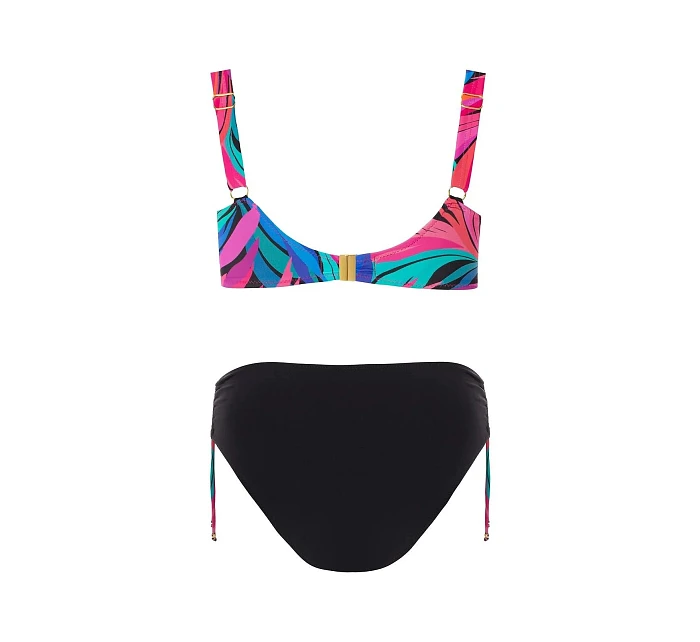 Dvoudílné plavky S937 V1MI9 Marmaris9 růžovo-černé - Self Dvoudílné plavky S937 V1MI9 Marmaris9 růžovo-černé - Self