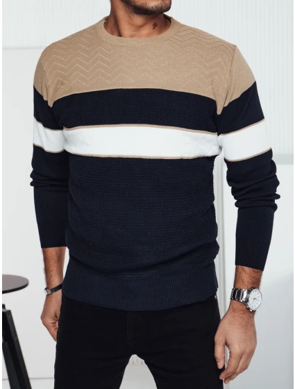 Pánský tmavě modrý svetr FashionStreet WX2284