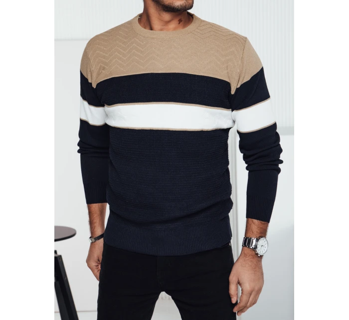 Pánský tmavě modrý svetr FashionStreet WX2284