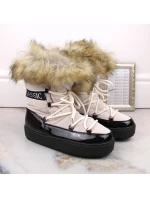 Šněrovací sněhule na platformě s kožešinou Vinceza W JAN262 beige Šněrovací sněhule na platformě s kožešinou Vinceza W JAN262 beige