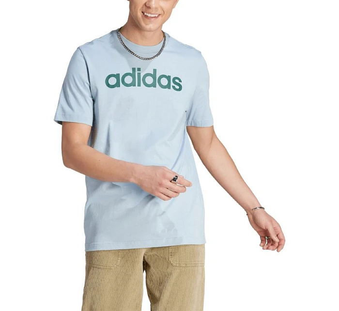 Tričko adidas Essentials Single Jersey Linear s vyšitým logem M IJ8651