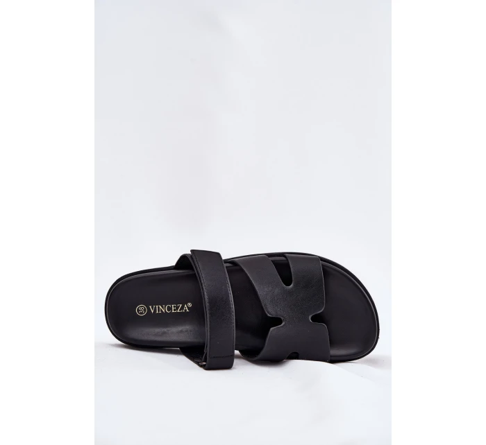 Dámské Pantofle Na Suchý Zip model 21697774 Černé - VINCEZA