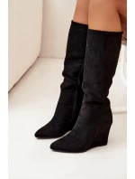 Zateplené Dámské Na Platformě Černé model 21705085 - Boto Zateplené Dámské Na Platformě Černé model 21705085 - Boto