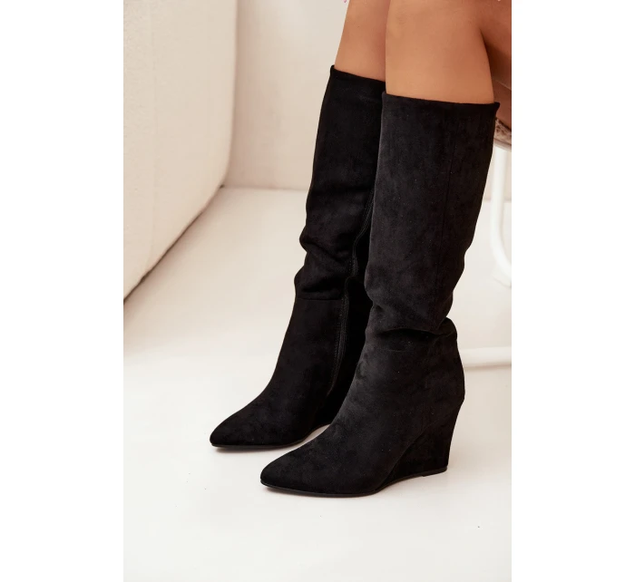 Zateplené Dámské Na Platformě Černé model 21705085 - Boto Zateplené Dámské Na Platformě Černé model 21705085 - Boto